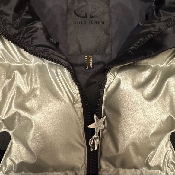 Goldbergh Bombardino Boulder Auro Jacket Silver Metallic Ski Jacket NWOT US 8 - Picture 3 of 7